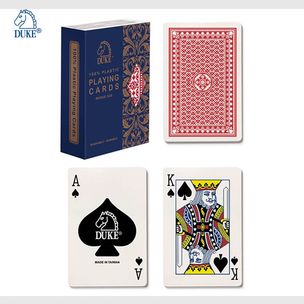 Duke Plastic Poker Playing Cards - Standard Index Custom Card back in bulk