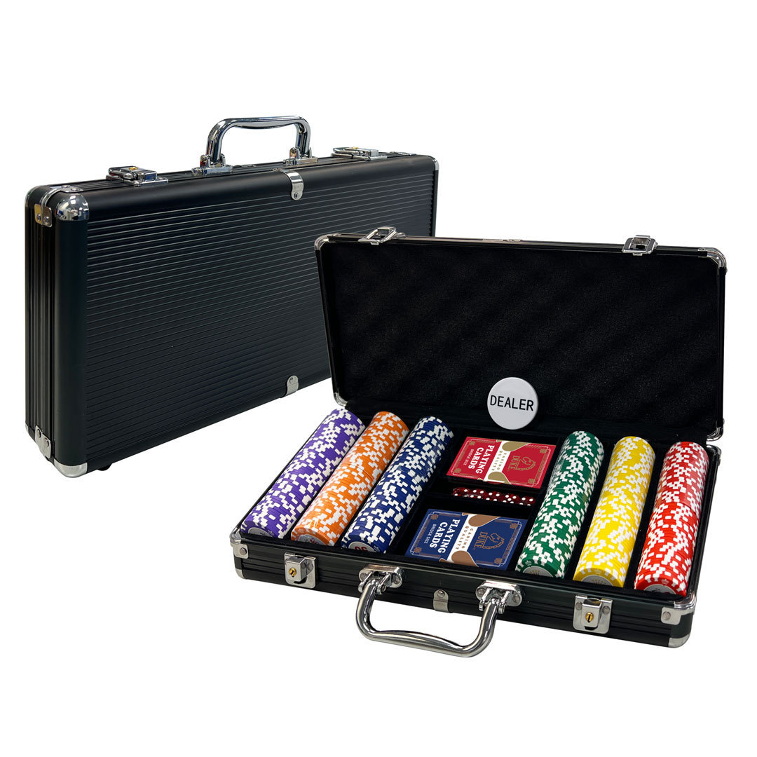 Poker Chip Game Set in Aluminum Case - 300 Pieces