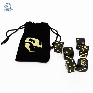 Velvet Bag Packing Customized Dice & Bag Game Dice Set