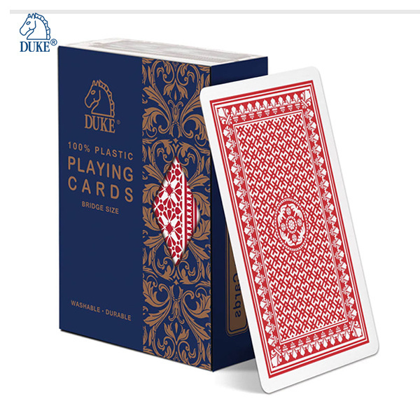 Duke Plastic Poker Playing Cards - Standard Index Custom Card back in bulk