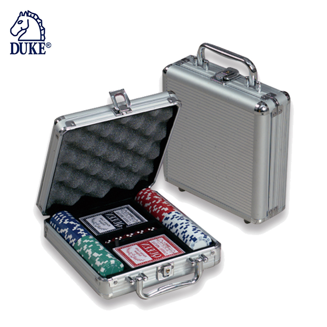 Easy to Carry 100 Chips Poker & Dice Set in Aluminum Case with Handle