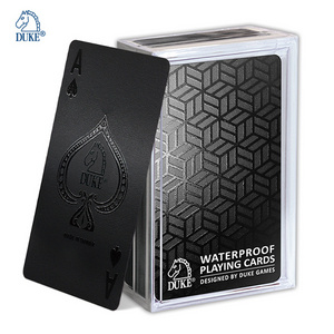 Black Plastic Spot UV Varnish Graphics special Poker Cards