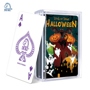 Customized Color Printing Halloween Theme Plastic Playing Cards