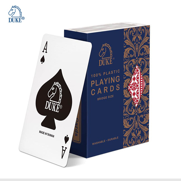 Duke Plastic Poker Playing Cards - Standard Index Custom Card back in bulk