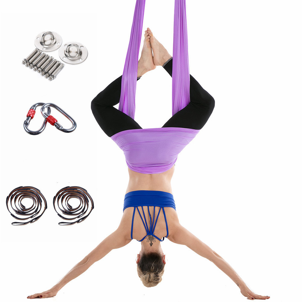 Wholesale Premium Stretch Nylon Silk Fabric Flying Yoga Hammock Aerial Yoga Swing