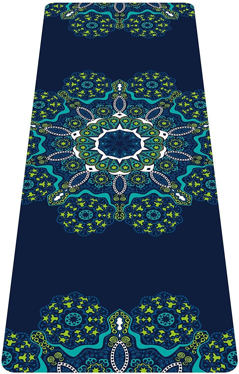 Wholesale Eco-Friendly 4mm Thick Natural Rubber Yoga Mat Custom Printed Design Non-Slip Suede Material with OEM Logo