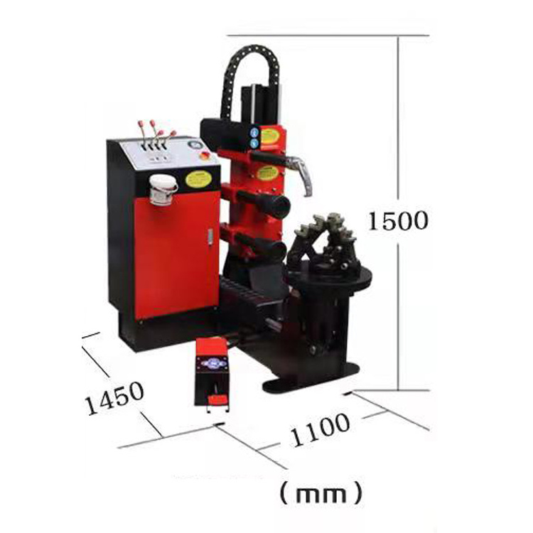 Vertical truck tire changer for both car & truck tires max tire diameter 51