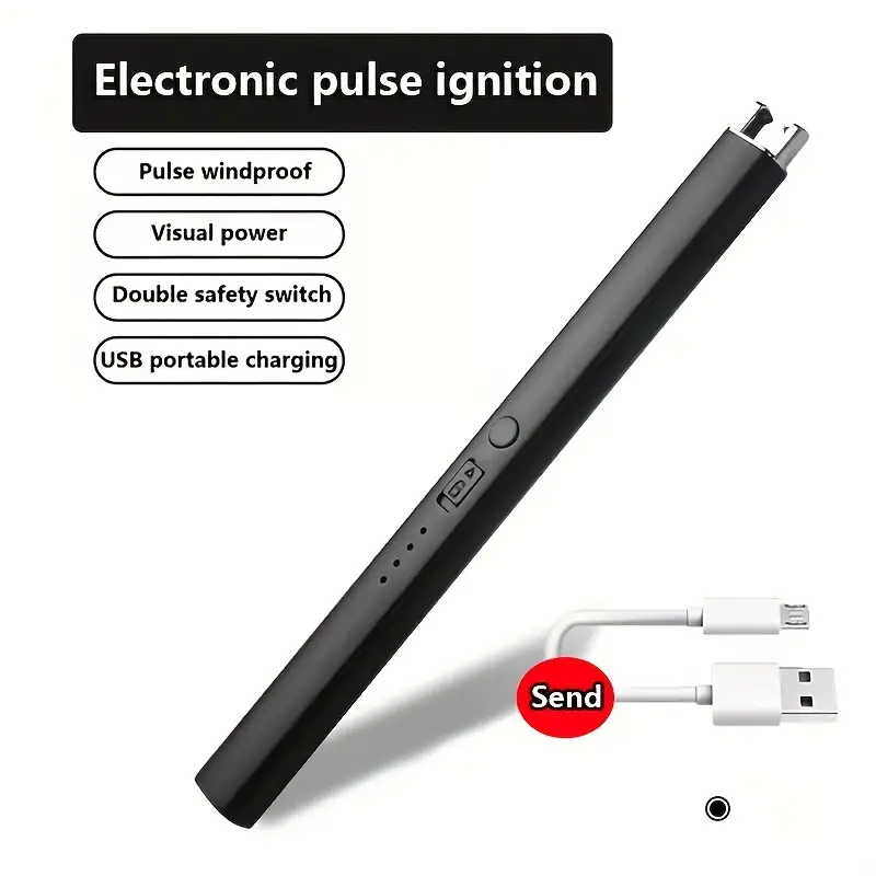 Smart Ignition USB Electric Grill Lighter USB Rechargeable Arc Lighter for Lighting Charcoal Grills Fires and Candles