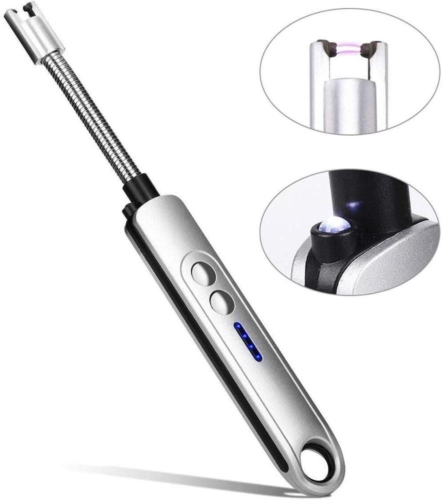 Electric Arc Lighter-Electronic Candle Lighter with Flex Long Ignite Neck,Windproof USB Rechargeable Plasma Flamel