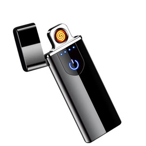 Factory direct sale LED Light windproof Cigarette electric Lighter USB Rechargeable Lighter for Camping