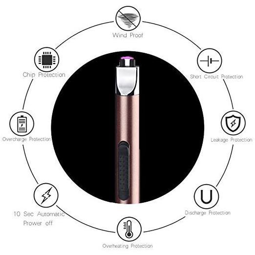 Rose Pink Top Selling Rechargeable Electric Lighter