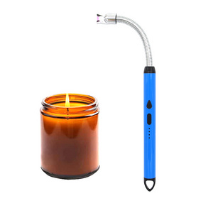 Custom Flameless USB Rechargeable Electronic Candle Arc Lighter No flame Lighter with Safe Button for Home Kitchen Champagne