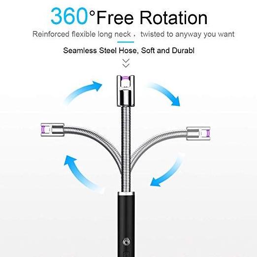 Premium Zinc Alloy 220mAh Rechargeable usb bbq arc lighter