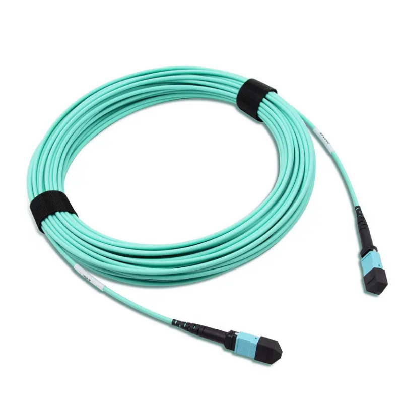 Fiber Optic Manufacturing Waterproof MTP Trunking Optical Cord Multimode MPO Fibre Patch Cable