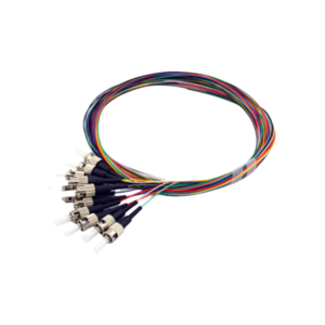 Ftth indoor optical fiber patch cord 0.9mm sm om3 om4 st/fc/lc/sc apc/upc connector 12 colors st fiber pigtail