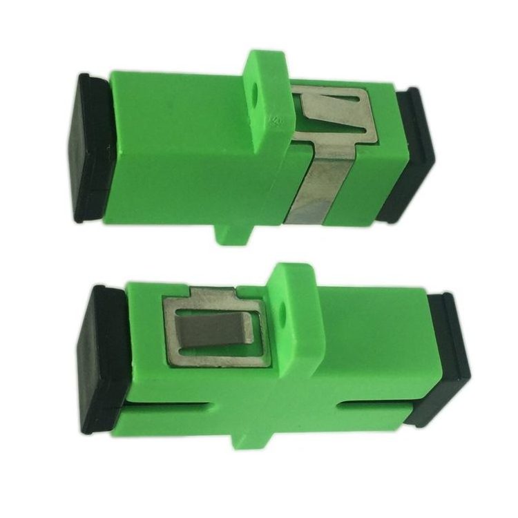 Sc/Apc To Sc/Apc Single Mode Fiber Optic Adapter Optical Fiber Coupler With Flange