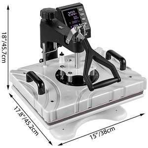 Wholesale 10 In 1 Heat Press Machine White 360 Swing Away Design 10 In 1 Heat Press 12X15 White Sublimation Machine