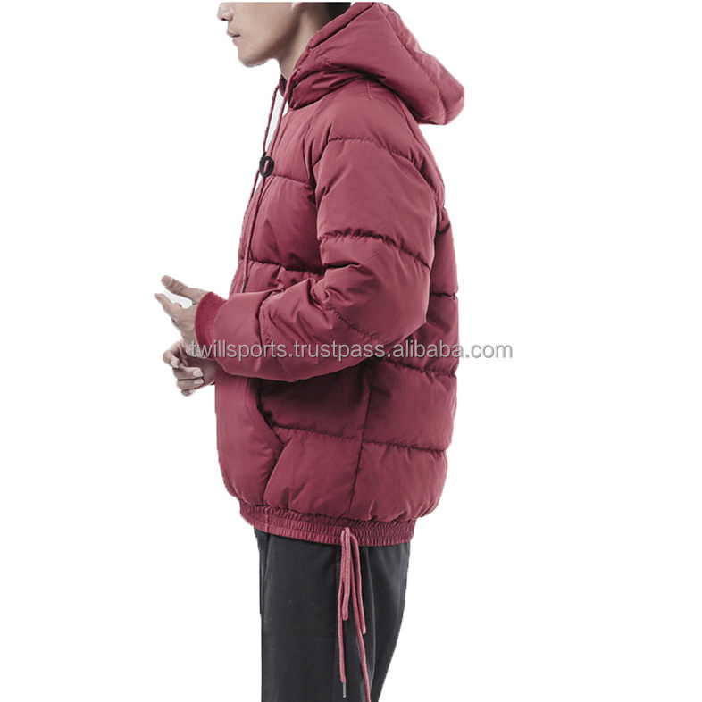 customize Hooded Puffer Jacket Iron gate Detachable Hood Puffer Coat Jacket 2024