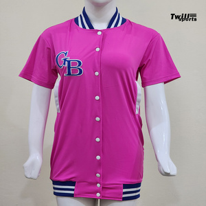 Wholesale OEM services Baseball Jersey Dress with White Contrasting Taping Womens  Baseball Jersey Fitness Dress in all colors