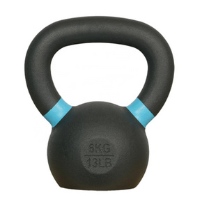 Yop Sale High Quality Powder Coating Cast Iron Kettlebell with customized logo and KG/ LB