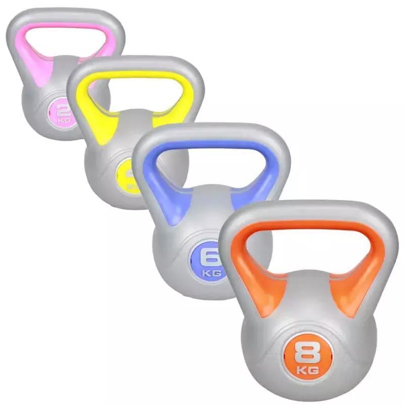 Cement Sand Filled Kettlebells Environmental Protection Competitions 5lb 10lb 15lb 20lb PP cement Colorful Kettlebell