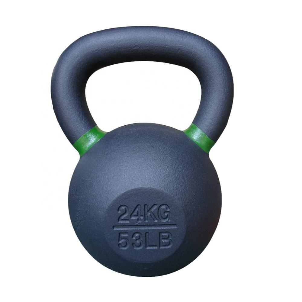 Yop Sale High Quality Powder Coating Cast Iron Kettlebell with customized logo and KG/ LB