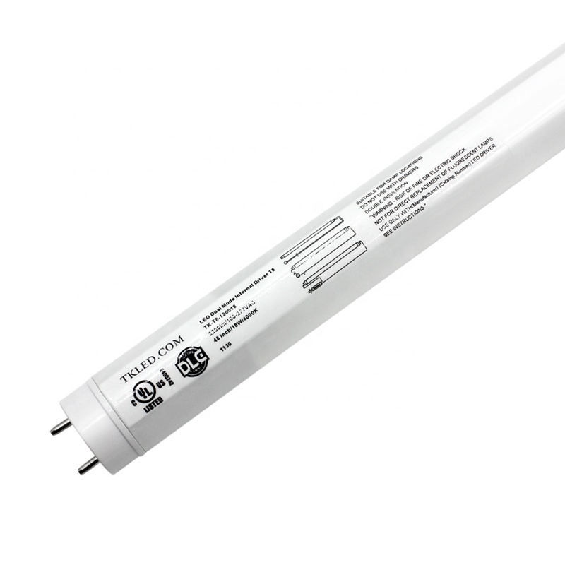 G13 FA8 4ft 8ft T8 UL LED Tube Light Type B led tube with PC film single and double ended power input