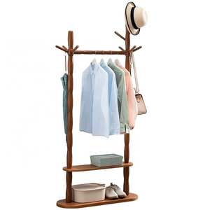 living room cloth shelf wood rack stand hanger bedroom bamboo wood rack furniture