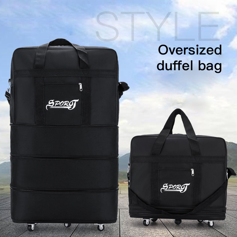 Consignment Trolley Case with Wheels Folding Large Capacity Travel Bag Oxford Cloth Carry On Hand Luggage Suitcases