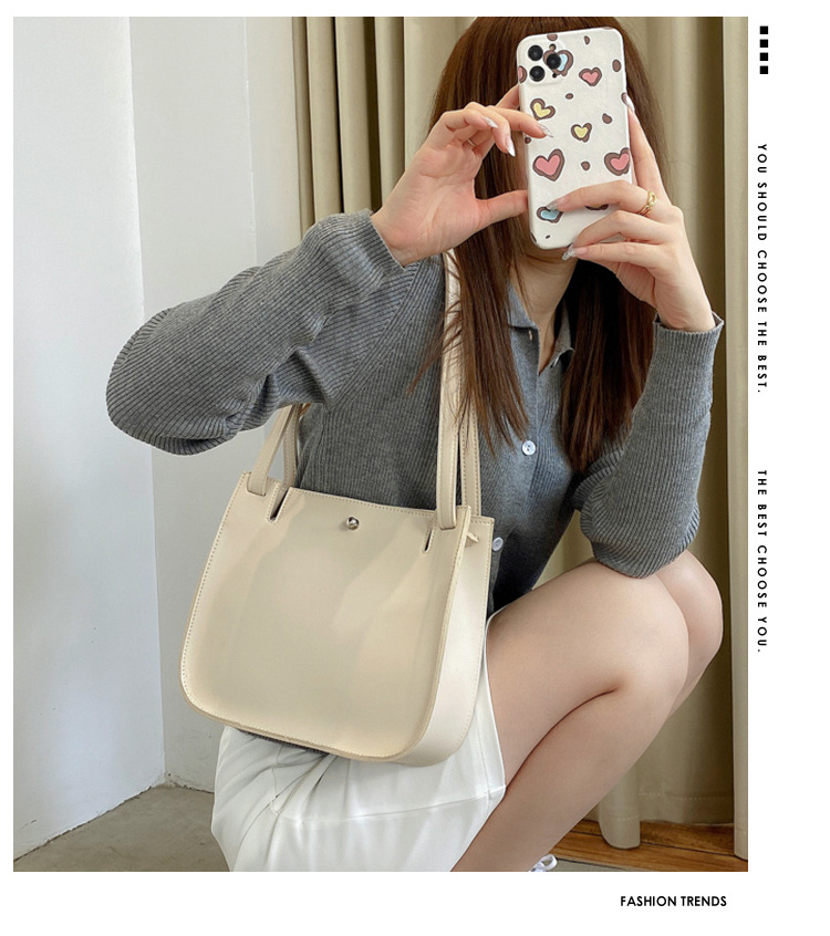 Twinkle Summer Trendy Korean Style Shoulder Luxury Leather  Underarm Simple Ladies Handbags Casual Square Bag