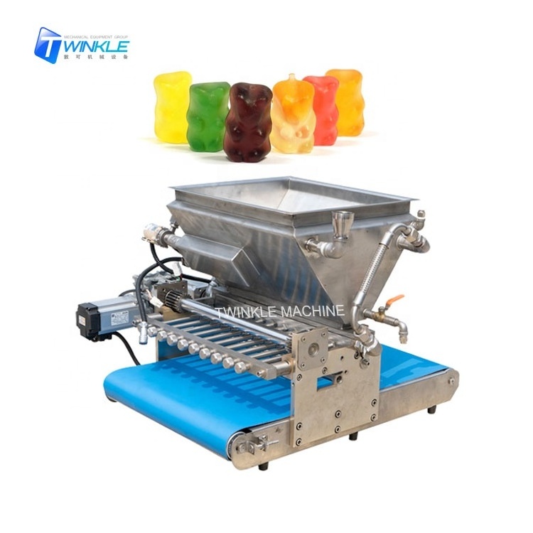 Table top semi mini soft jelly gummy candy making filling machine