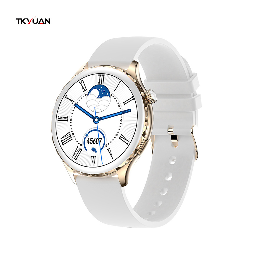 TKYUAN Fashion Women Smart Watch Menstrual Cycle Reminder Full Day Heart Rate Monitoring Blood Pressure Smart Watch for Women