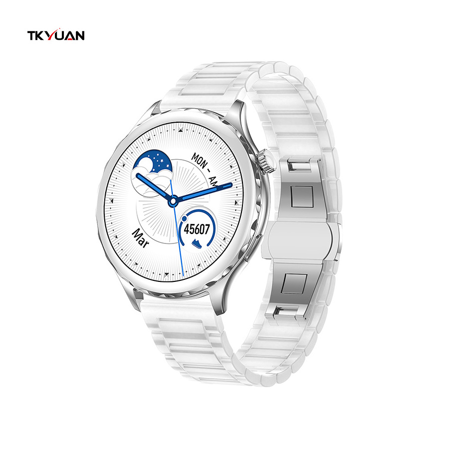 TKYUAN Fashion Women Smart Watch Menstrual Cycle Reminder Full Day Heart Rate Monitoring Blood Pressure Smart Watch for Women