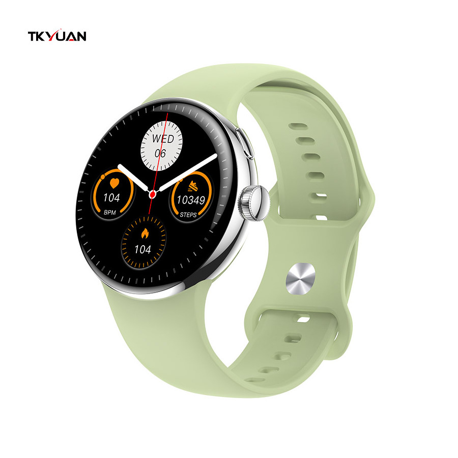 TKYUAN OEM ODM Smartwatch AMOLED Display BT Call Music Player Smart Watch Heart Rate Blood Oxygen Wristband for Women Men