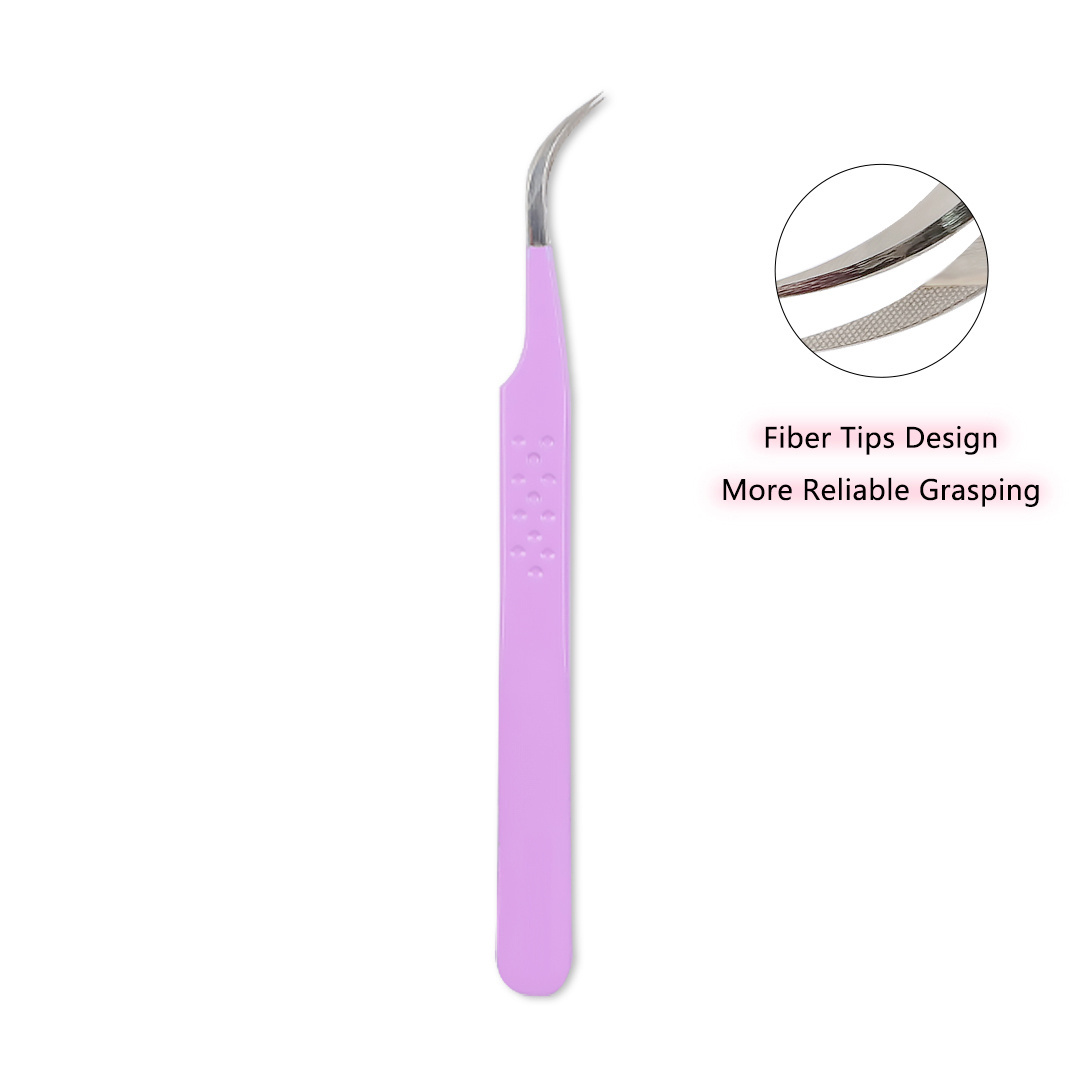 Pointed Tip Type volume eyelash extension tweezers mage volume lash tweezers pinch fans tweezers 90 degree right angle