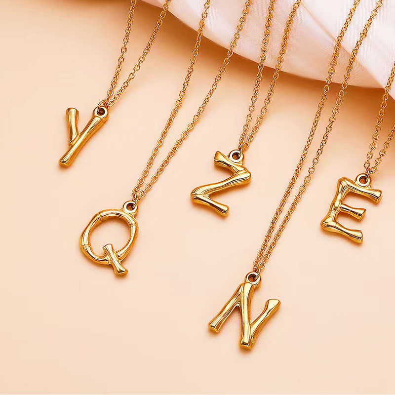 Wholesale Letter Charms For Jewelry Making DIY For Necklace Bracelet Anklet Stainless Steel Letter Initial Pendant Hot Sale New