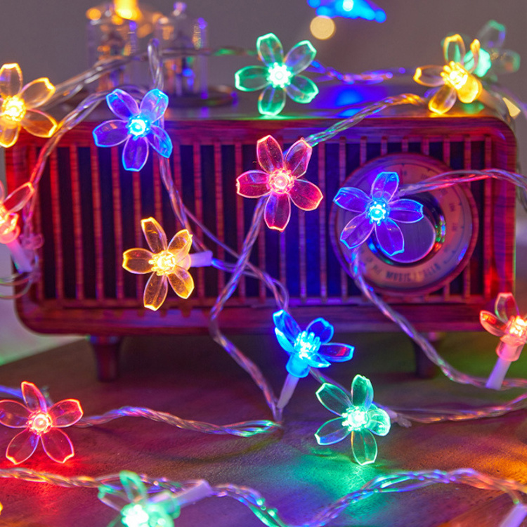 Christmas Solar Outdoor Waterproof IP65 LED DMX USB Fairy Leaf Light String Battery Operated Flower Star Moon String Lights