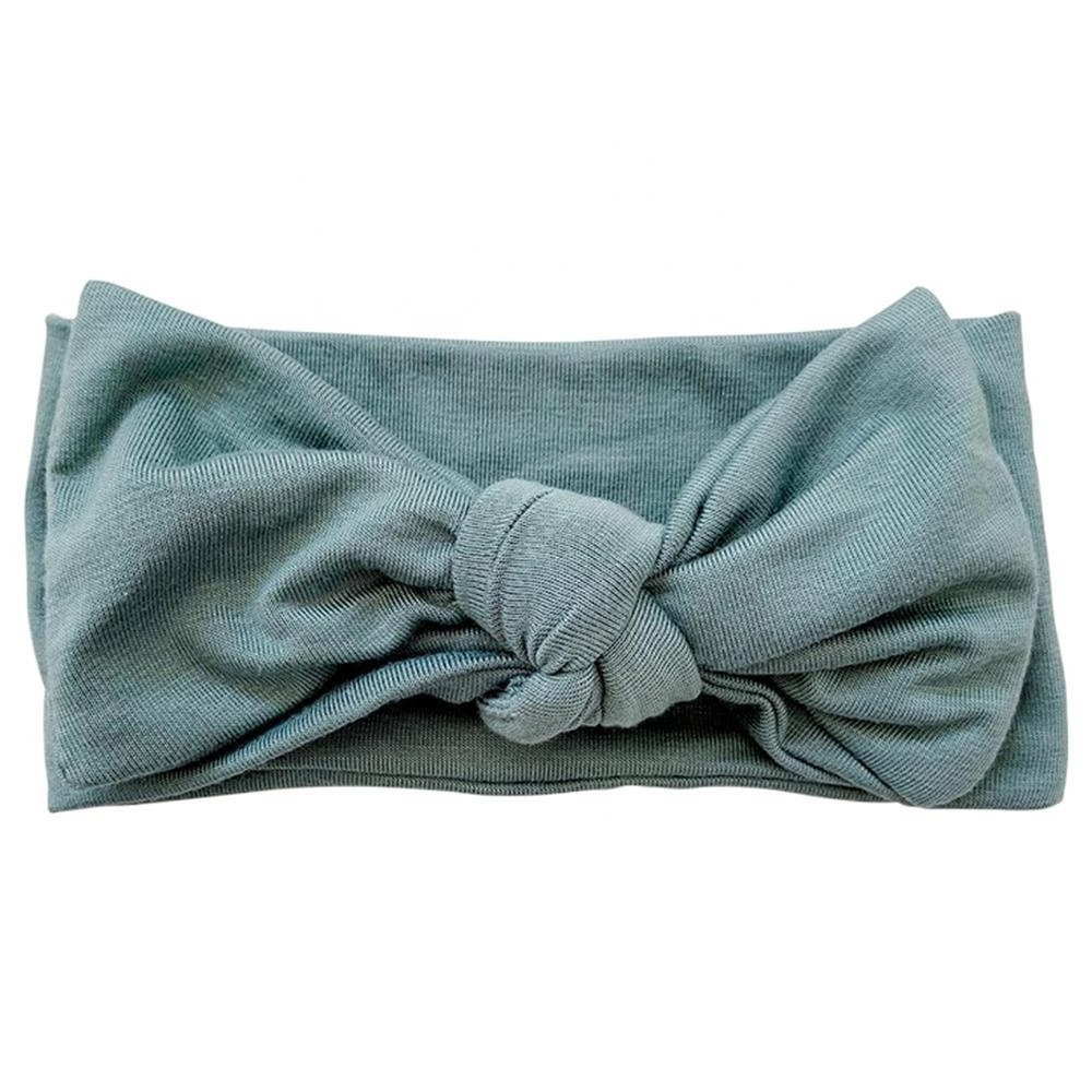 Factory custom wholesale custom bamboo fabric solid color bow-knot baby girls headbands