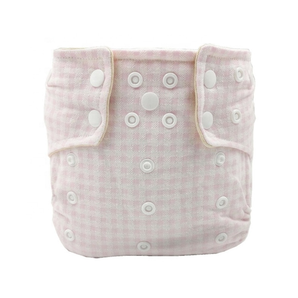 Factory custom Wholesale Customized 100% Organic Cotton Washable Reusable Baby Cloth Diapers