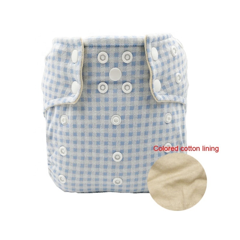 Factory custom Wholesale Customized 100% Organic Cotton Washable Reusable Baby Cloth Diapers