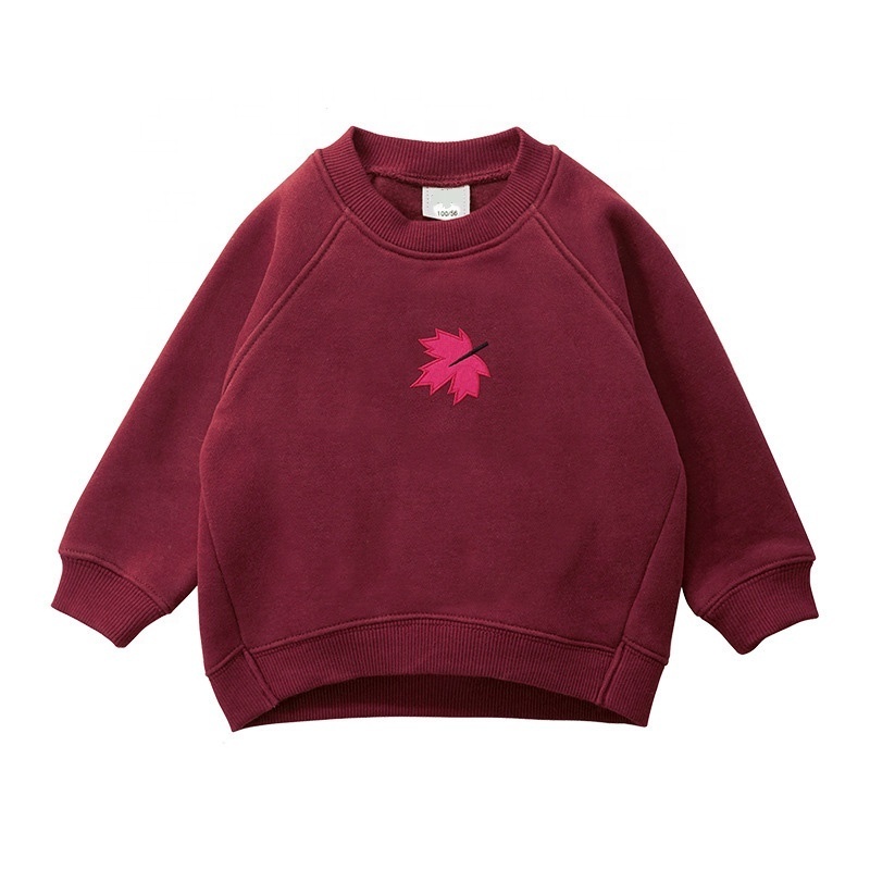 Factory custom Autumn french terry animal little embroidery pullover baby sweatshirt custom kids sweatshirt