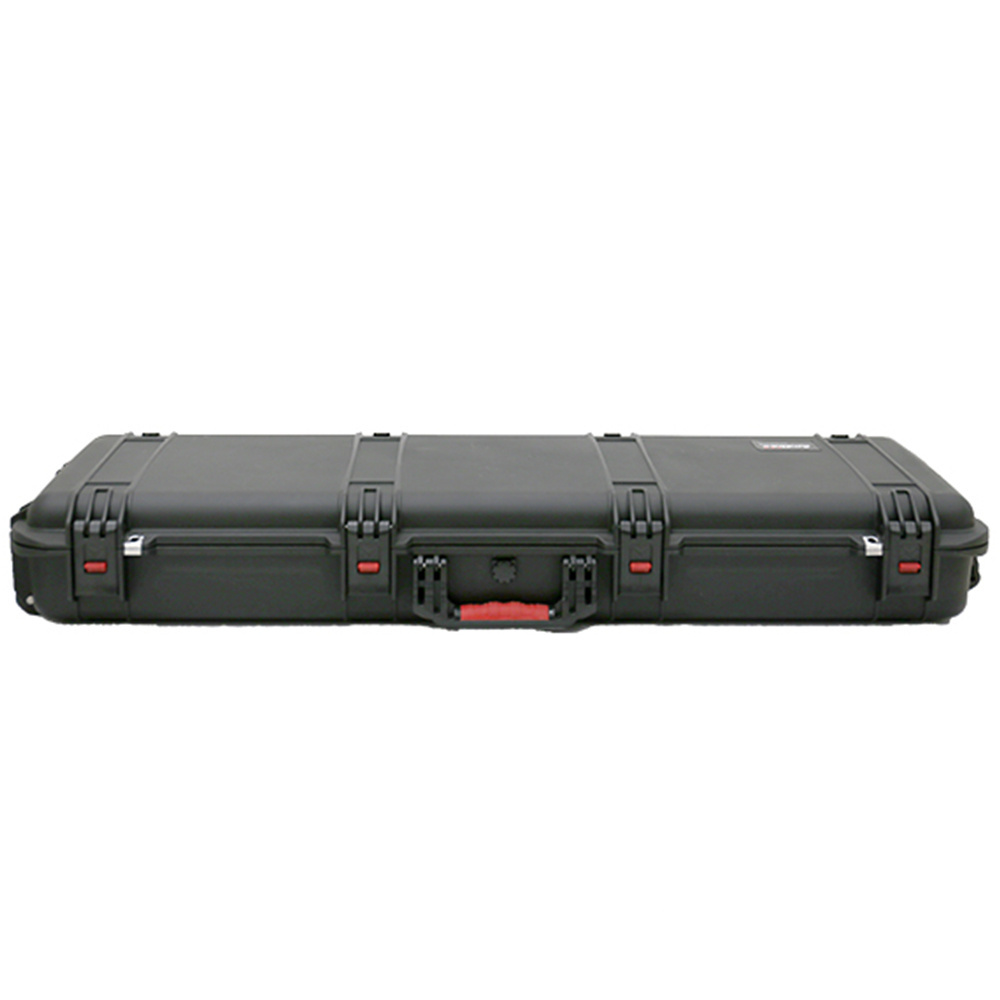 Portable long rolling rugged cargo boxes outdoor shockproof gun case hard plastic sealed gun case