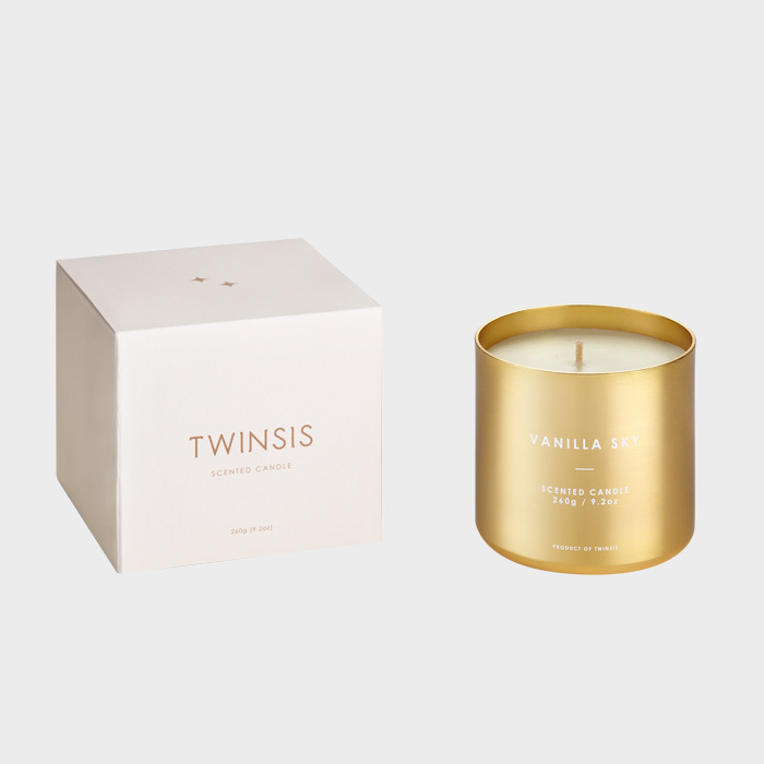 China Suppliers Twinsis  new scented candle  45 hours natural soy wax  candle  260g vanilla