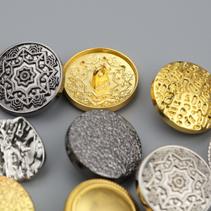 Custom Golden Buttons Vintage Antique Metal Blazer Buttons Set 3D Sewing Button  for  Coat Uniform Jacket