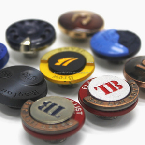 2023 High quality Custom logo button zinc alloy Shake metal buttons for jeans