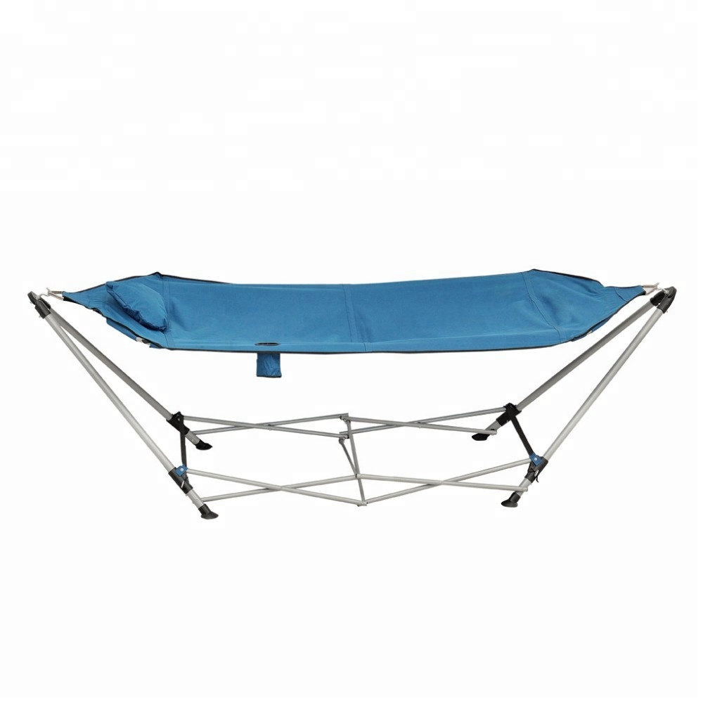 Double Beach Standing Stainless Steel Iron Pipe Hammock Stand for Adult