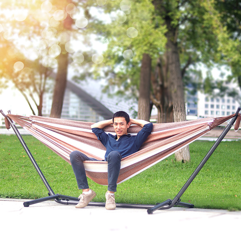 Dismountable easy install garden hammock tent swing with stand customized color logo