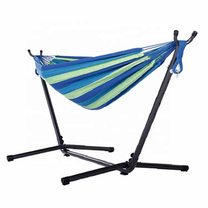 factory wholesale free standing outdoor camping hammocks chair portable double hammock with steel stand