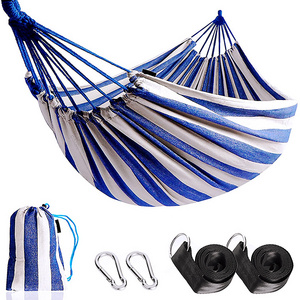 Portable 2 Person Outdoor Parachute Hammock Swings Camping Cotton Canvas Hammocks