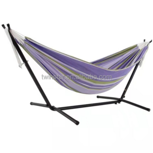 Contemporary Portable Outdoor Folding Double Hammock frame with Stand